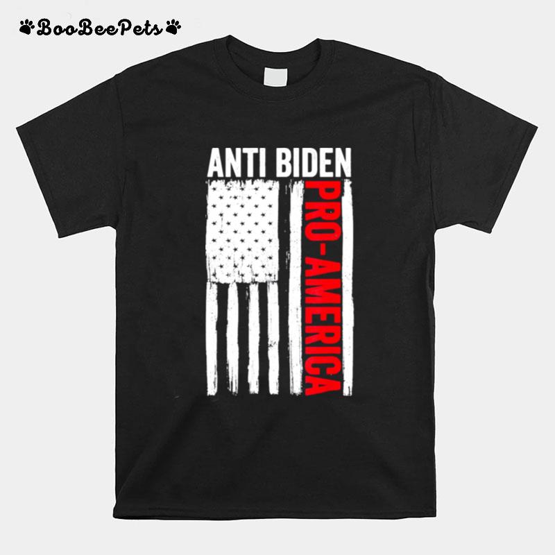 Pro Trump 2024 Election Anti Biden Flag Usa American T-Shirt