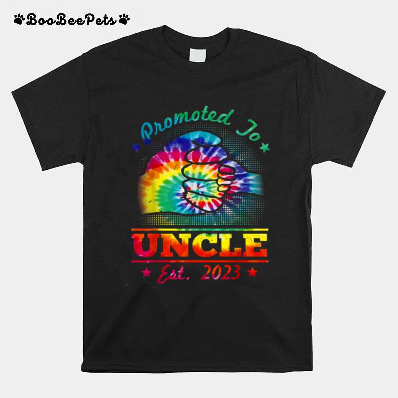 Promoted To Uncle 2023 First Time Uncle Fathers Day T-Shirt