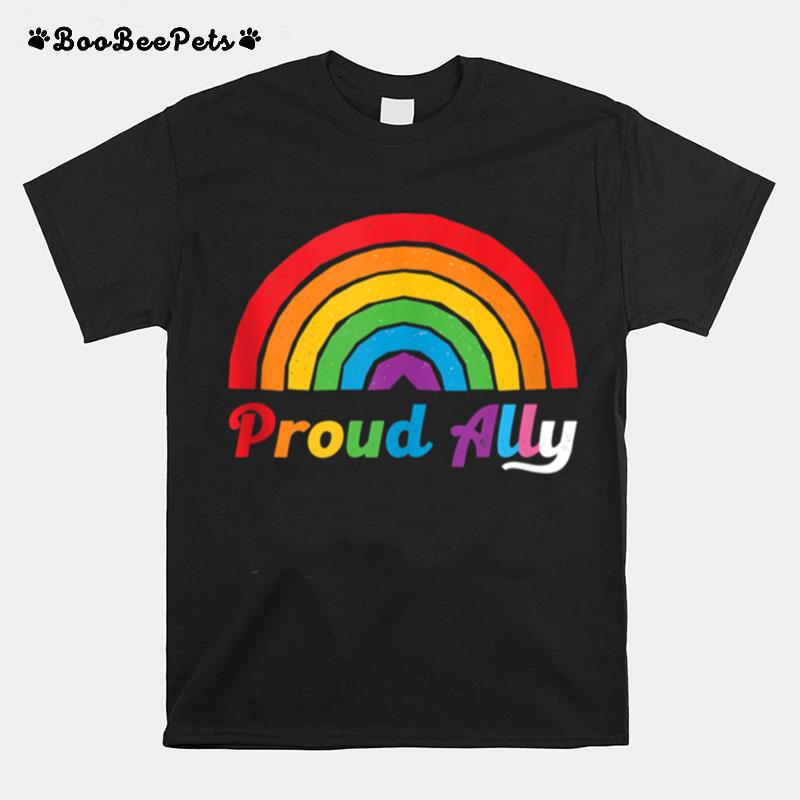 Proud Ally Lgbtqi Transgender Flag T-Shirt