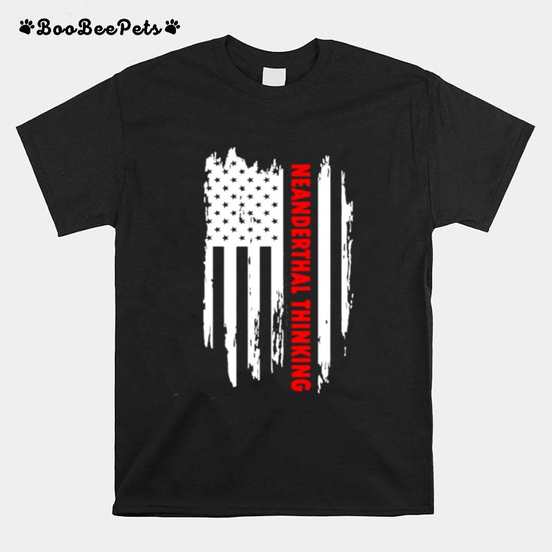 Proud American Neanderthal Thinking Us Flag Classic T-Shirt