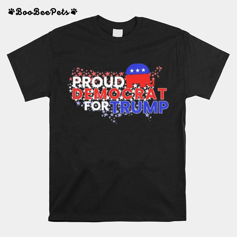 Proud Democrats For Trump Flag Us T-Shirt