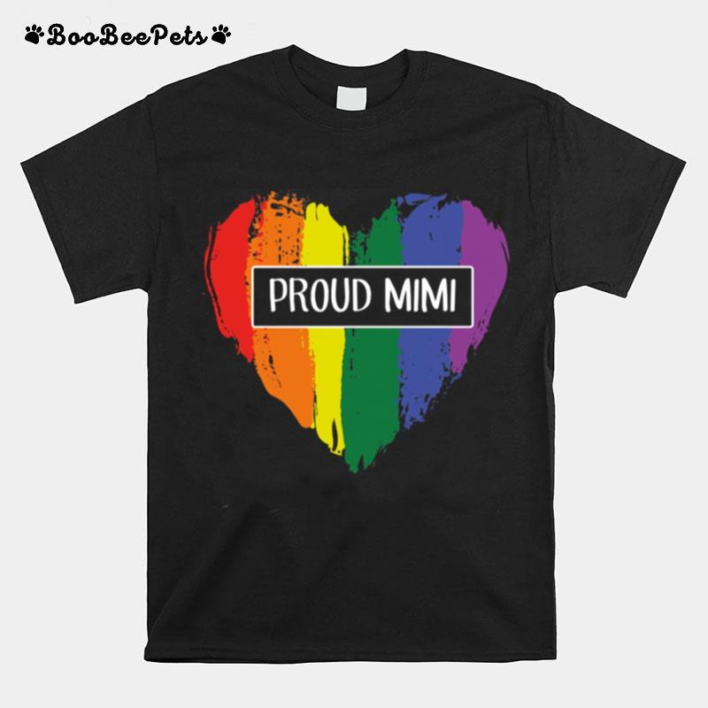 Proud Mimi Rainbow Heart T-Shirt