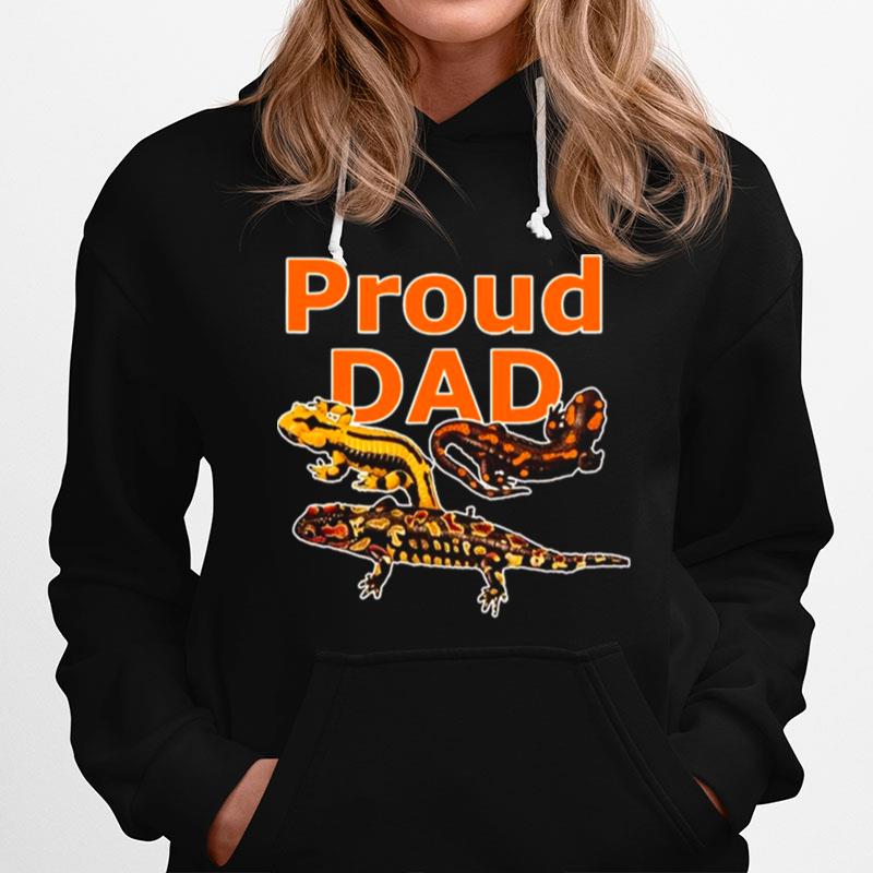 Proud Tiger Salamander Dad Herpetology Amphibian Art Hoodie