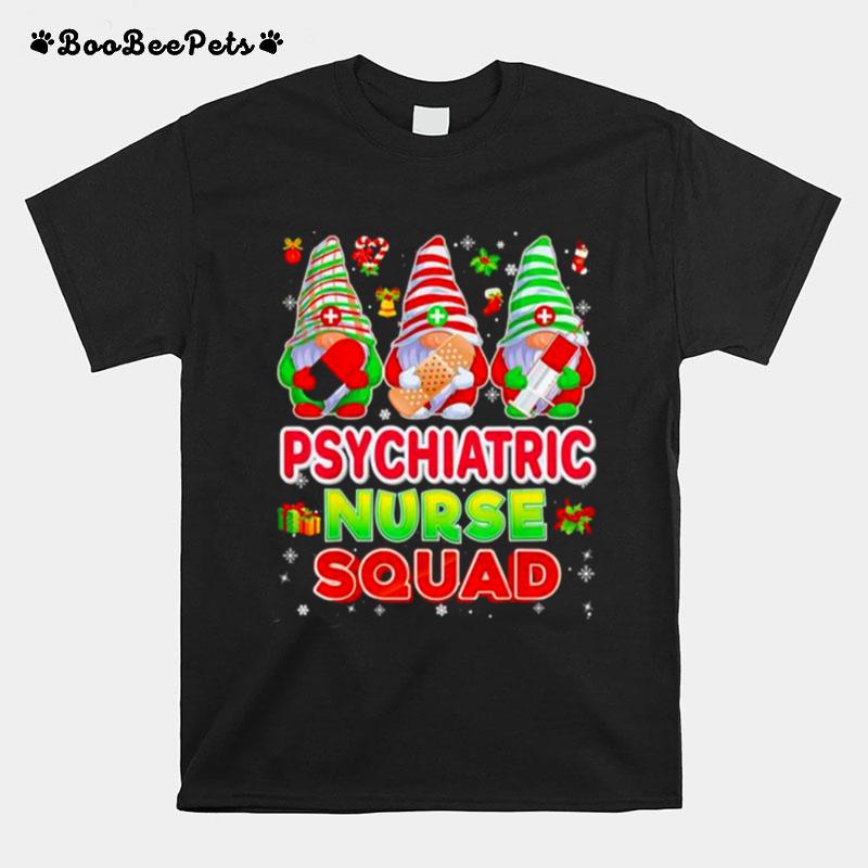 Psychiatric Nurse Squad Gnomies Christmas T-Shirt