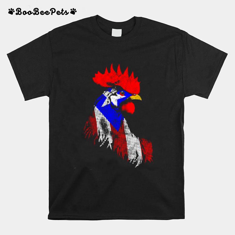 Puerto Rican Rooster Bandera Puerto Rico Flag T-Shirt