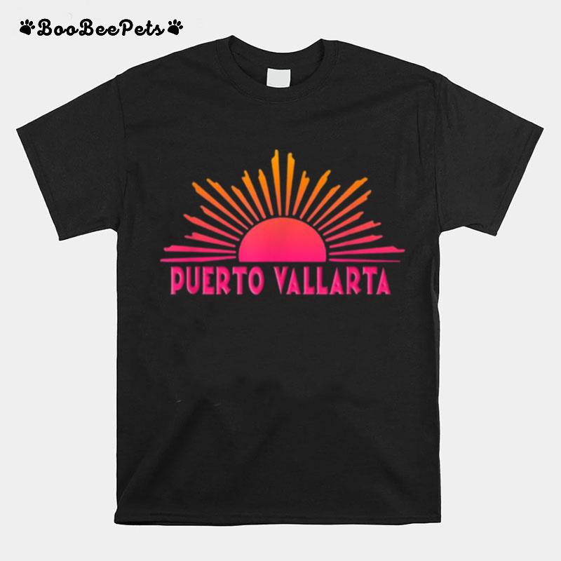 Puerto Vallarta Souvenir Gift Sun Sunset Beach T-Shirt