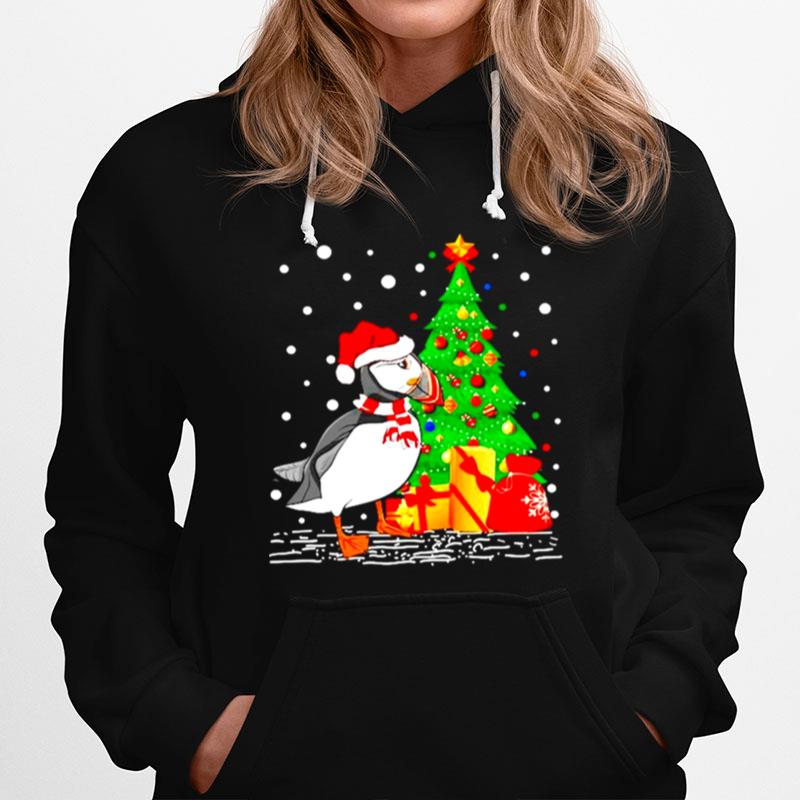 Puffins Lover Santa Hat Puffin Christmas Hoodie