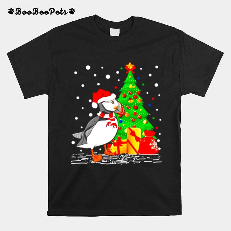 Puffins Lover Santa Hat Puffin Christmas T-Shirt