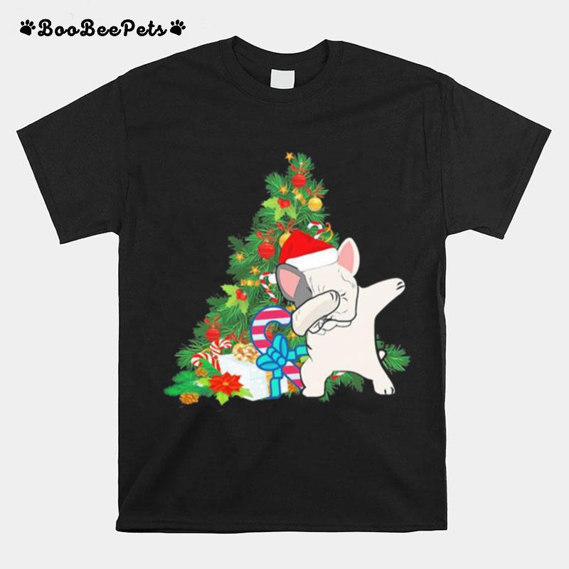 Pug Dabbing Santa Christmas Tree T-Shirt
