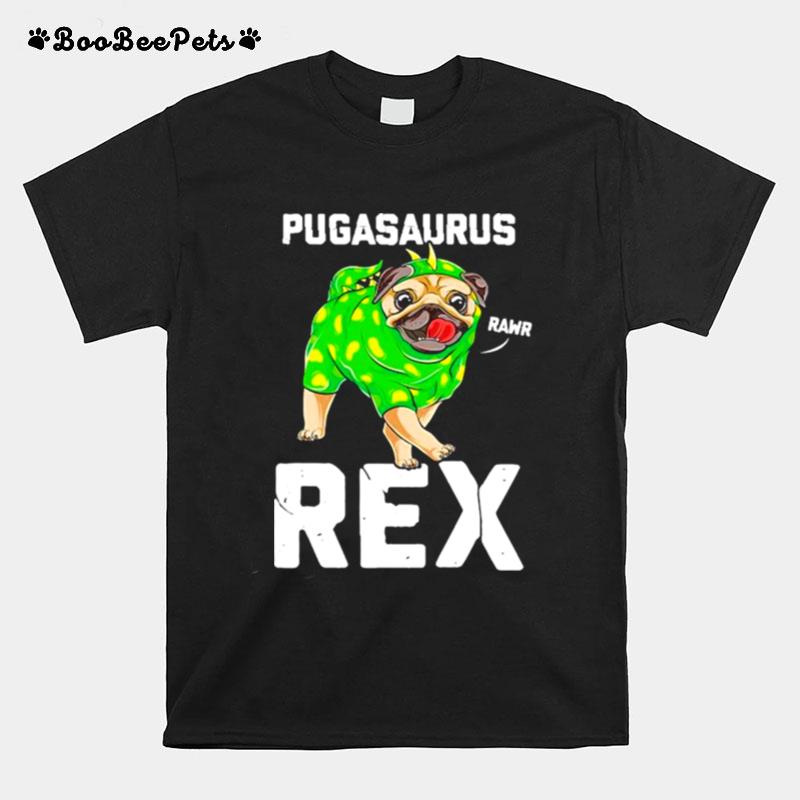 Pug Dinosaur Lover Pugasaurus Rex Funny Dog Costume T-Shirt