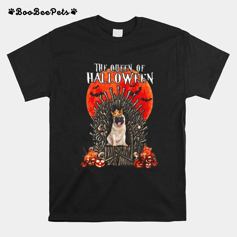 Pug Dog The Queen Of Halloween T-Shirt