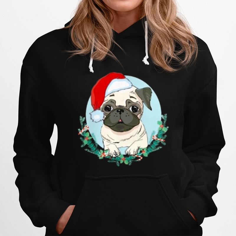 Pug Santa Merry Christmas Hoodie