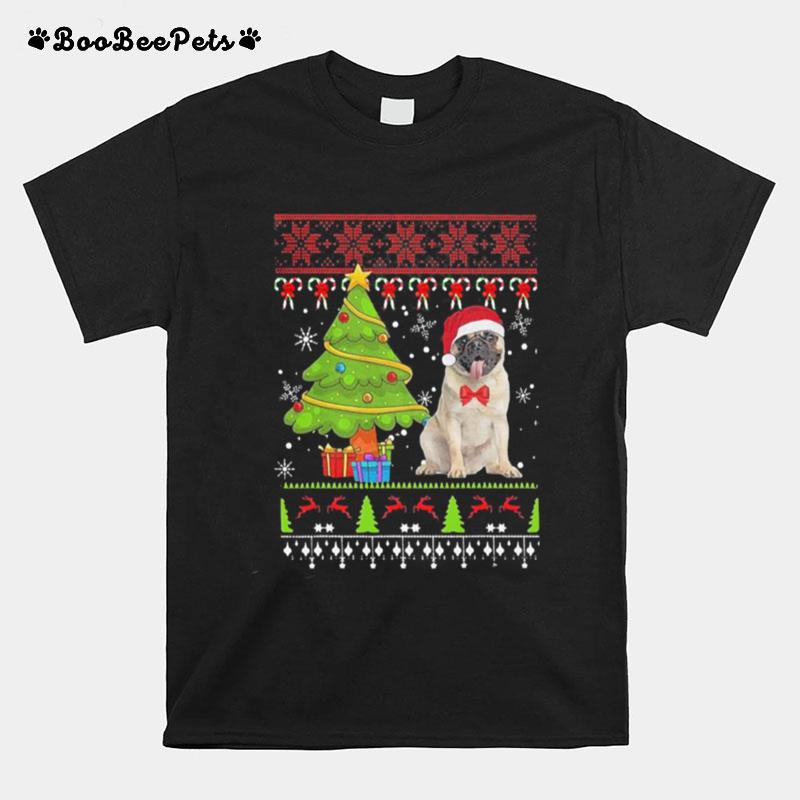 Pug Santa Ugly Merry Christmas Tree T-Shirt