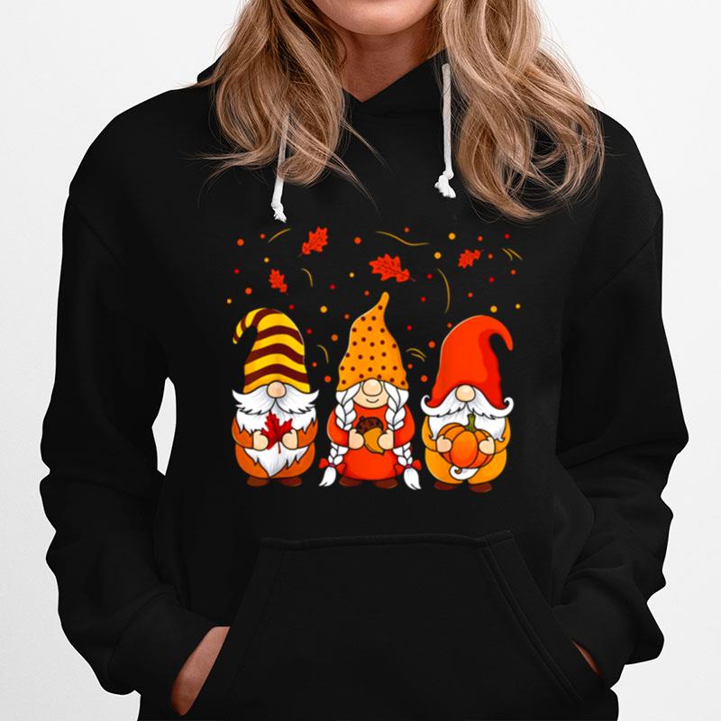 Pumpkin Gnomes Fall Autumn Cute Halloween Thanksgiving Hoodie