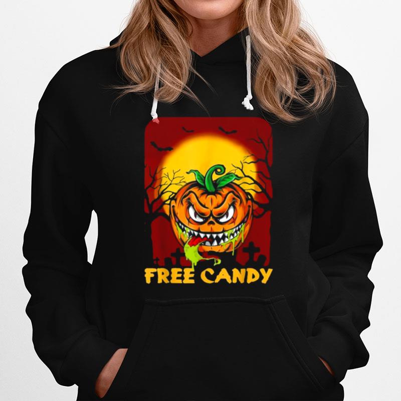 Pumpkin Monster Free Candy Halloween Hoodie