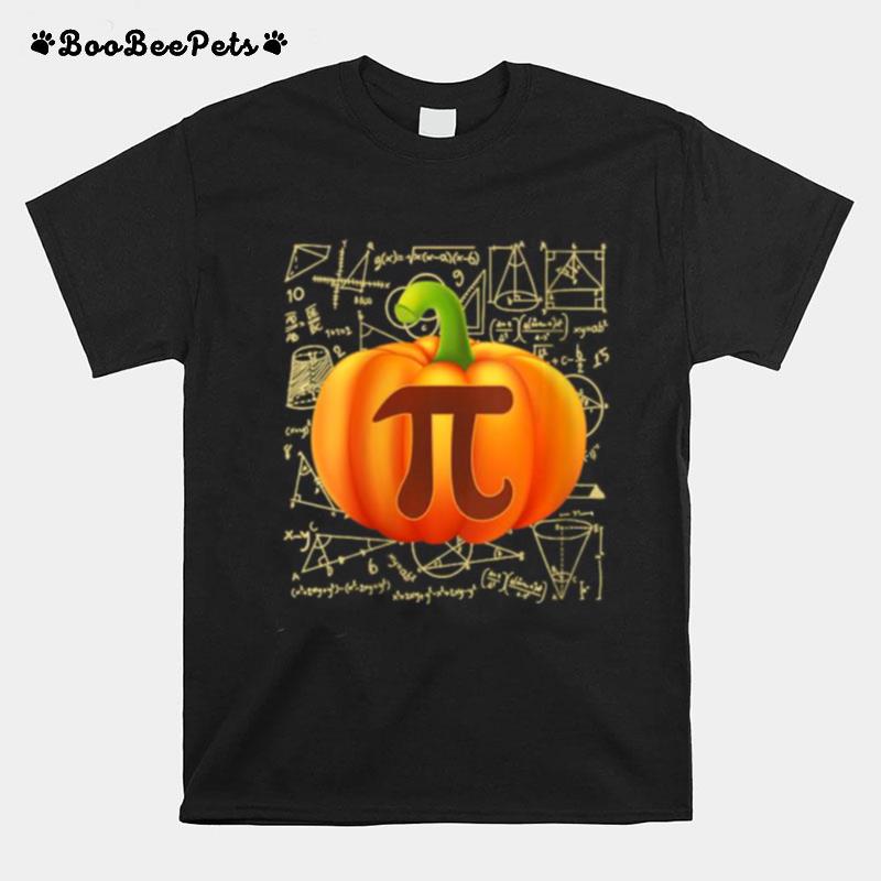 Pumpkin Pie Funny Halloween Thanksgiving Pi Day T-Shirt