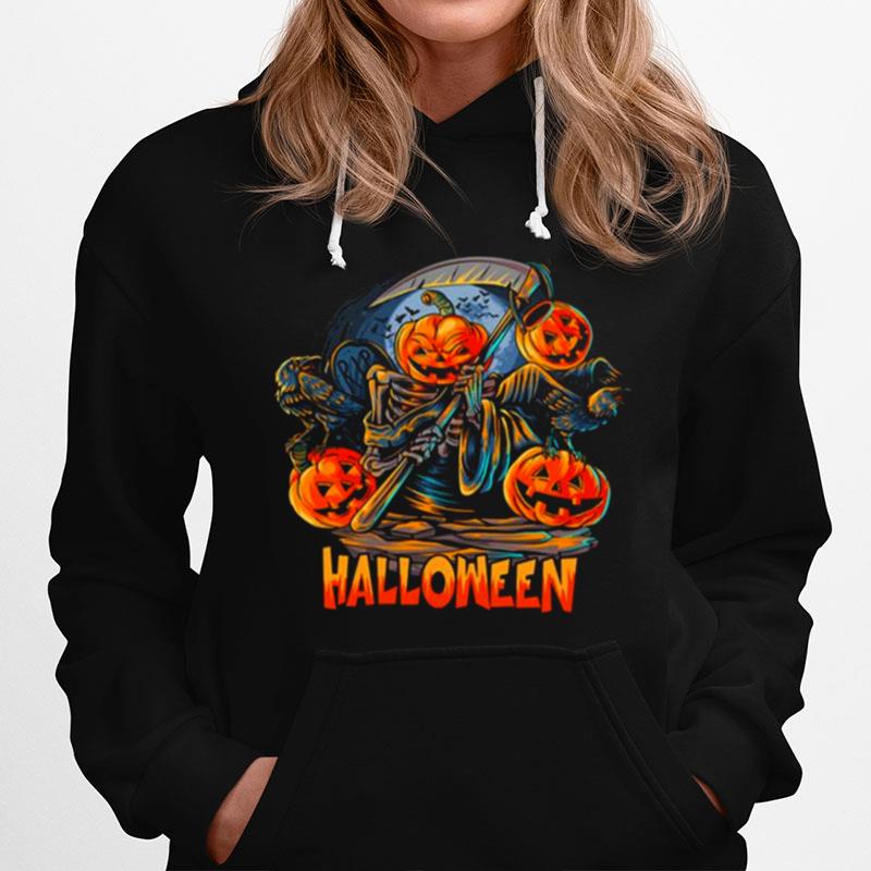 Pumpkin Skeleton Monster Halloween Hoodie