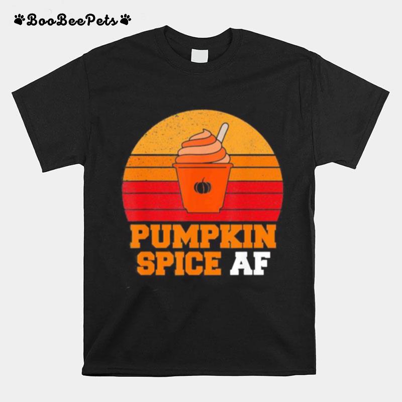 Pumpkin Spice Af Funny Men Husband Halloween Gift Vintage T-Shirt