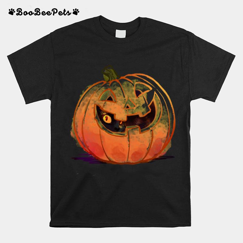 Pumpkin Spice Kitty Cat Halloween T-Shirt