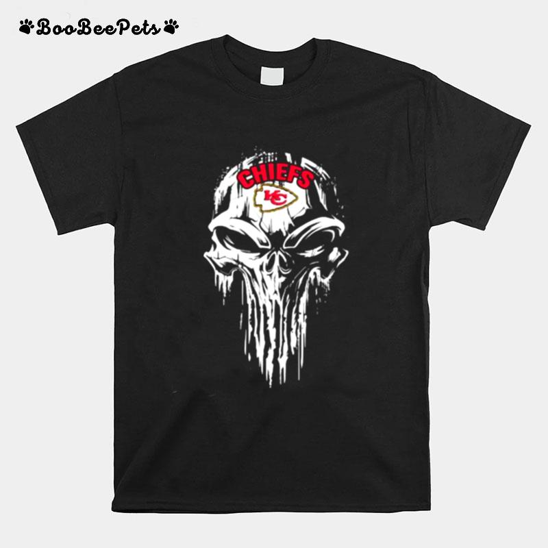 Punisher With Kansas City Chiefs Logo T-Shirt