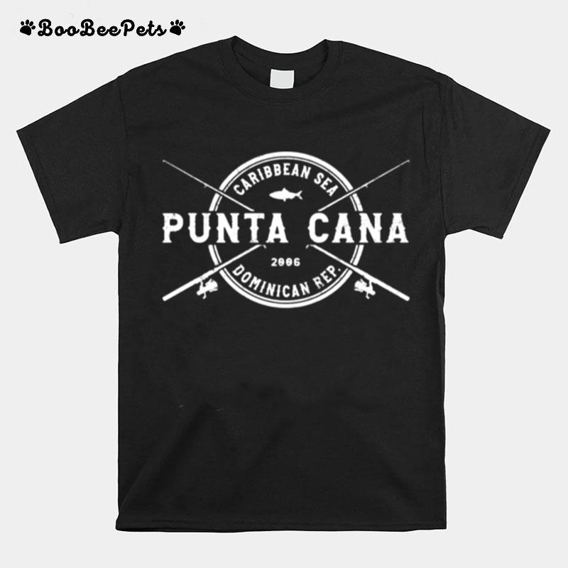 Punta Cana Vintage Crossed Fishing Rods T-Shirt