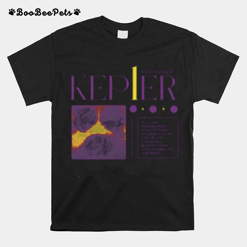 Purple Art Kep1Er Kpop Band T-Shirt