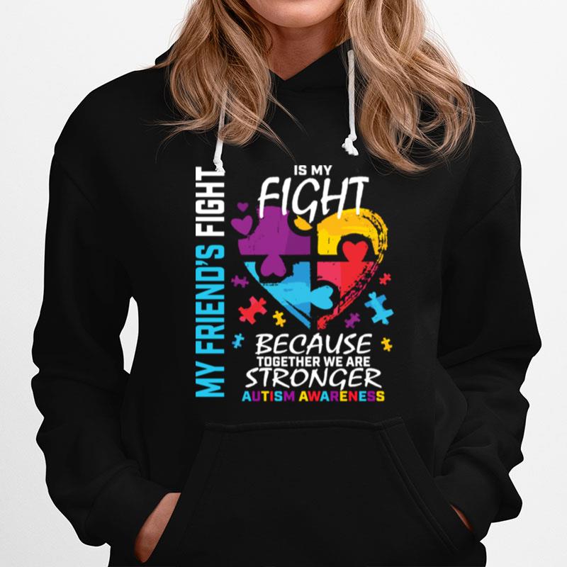 Puzzle Heart Blue Friend Autism Awareness Hoodie