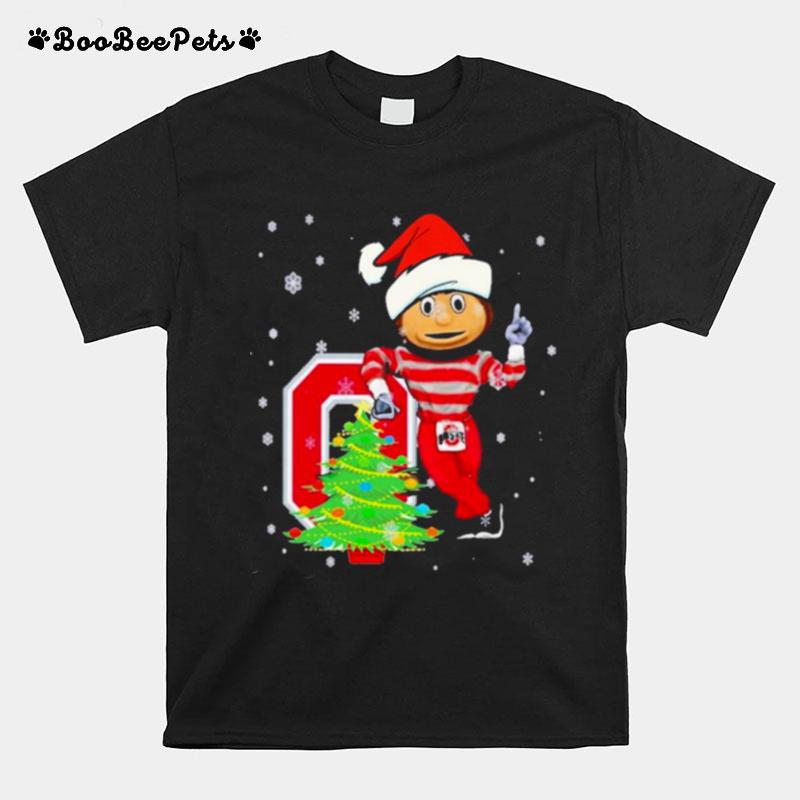 Q Santa Claus Merry Christmas Tree T-Shirt