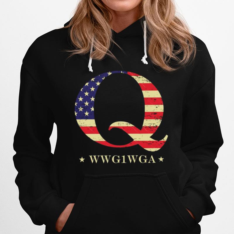 Q Wwgiwga American Flag Hoodie