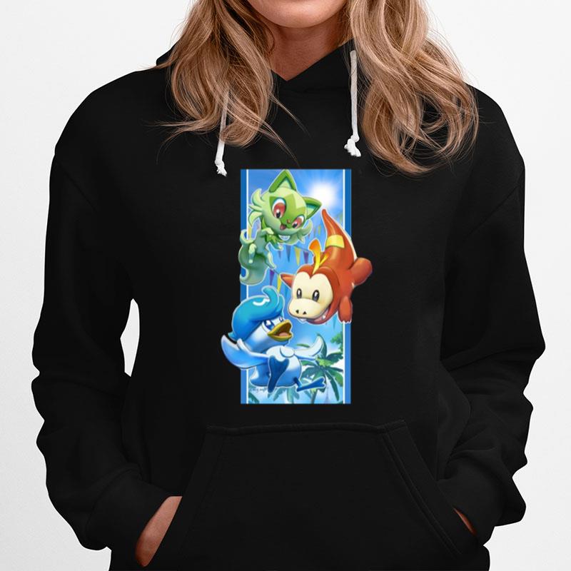 Quaxly Sprigatito Fuecoco Pokemon Hoodie