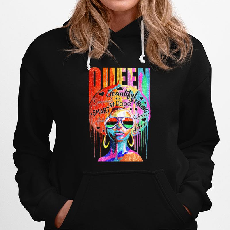 Queen Beautiful Strong Dope Smart Confident Live Color Hoodie