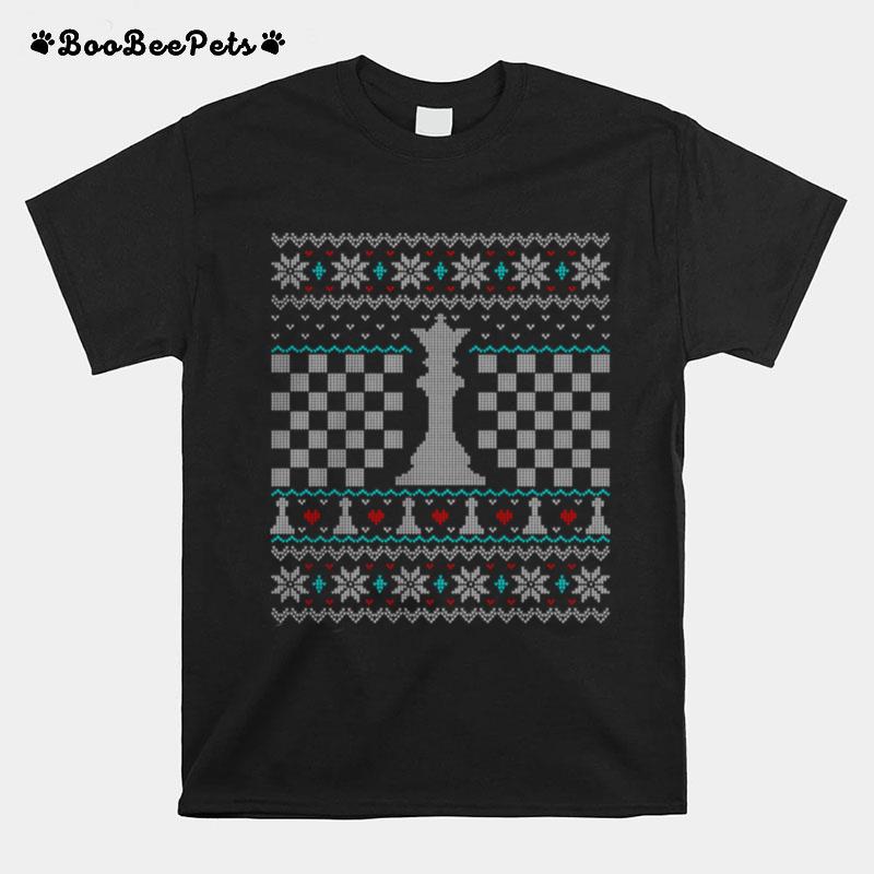 Queen Chess Piece Ugly Christmas Sweater Design Ugly Christmas Sweater T-Shirt