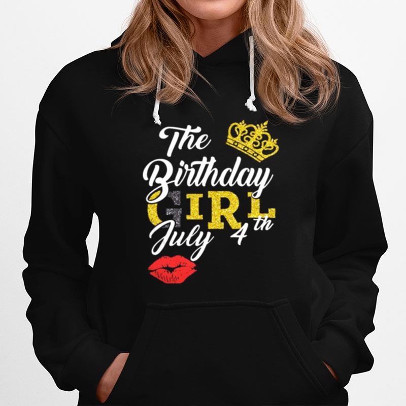 Queen Lip The Birthday Girl July 4Th Diamond Hoodie