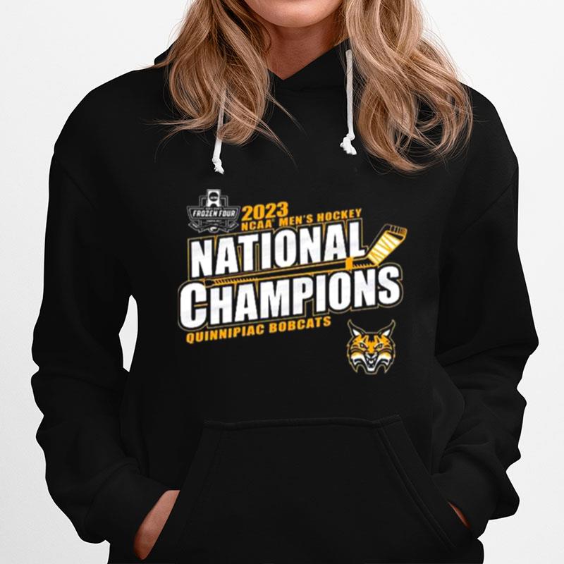 Quinnipiac Bobcats 2023 Ncaa Mens Hockey National Champions Hoodie