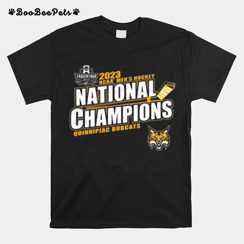 Quinnipiac Bobcats 2023 Ncaa Mens Hockey National Champions T-Shirt