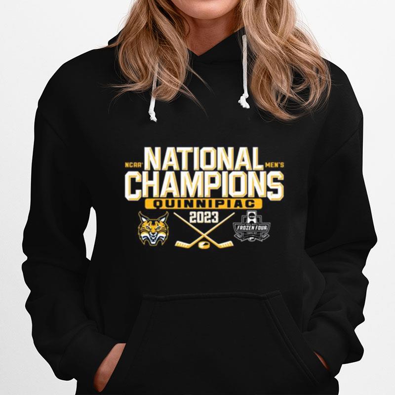 Quinnipiac Bobcats 2023 Ncaa Mens Ice Hockey National Champions Hoodie