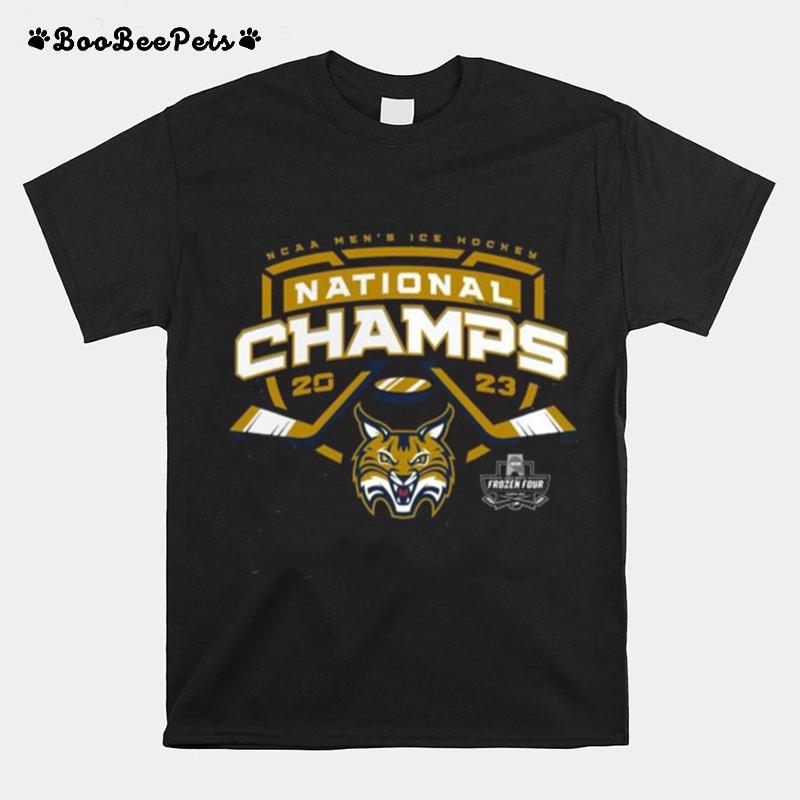 Quinnipiac Bobcats Ncaa Mens Ice Hockey National Champions 2023 T-Shirt