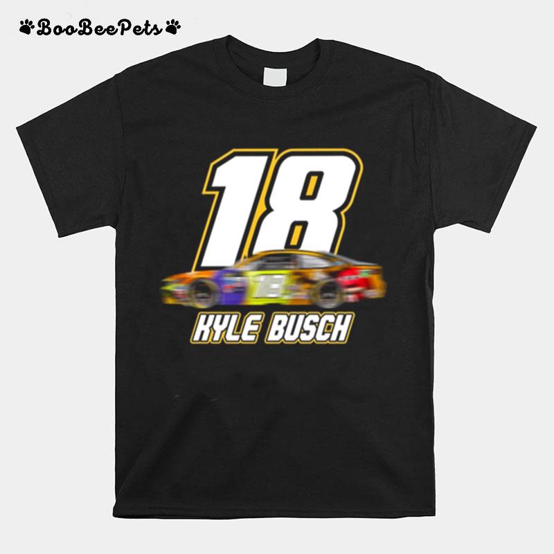 Racing Car Kyle Busch 18 Gift For Fans T-Shirt