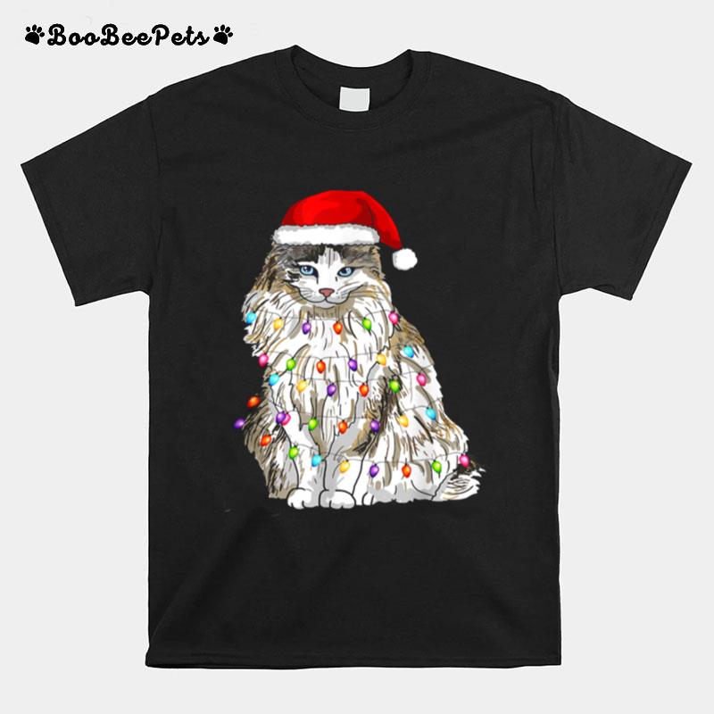 Ragdoll Cat Christmas Light T-Shirt