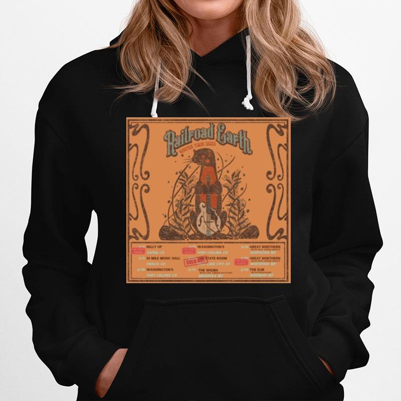 Railroad Earth Winter Tour 2023 Belly Up Aspen Co Hoodie