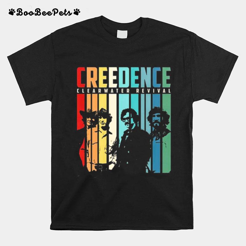Rainbow Design Creedence Clearwater Revivals Copy T-Shirt