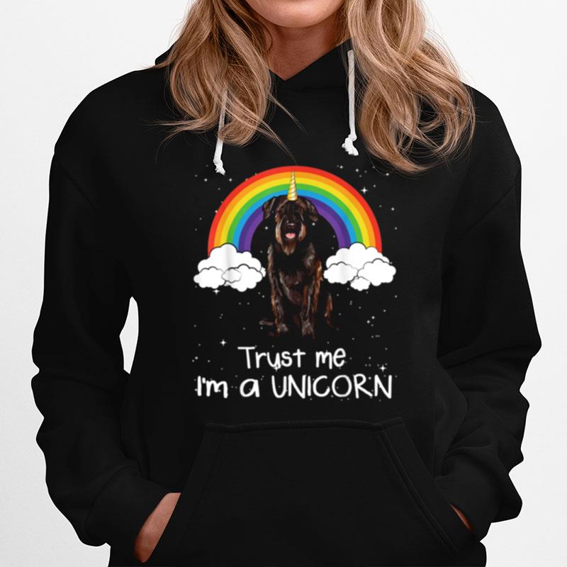 Rainbow Giant Schnauzer Trust Me Im A Unicorn Dog Hoodie
