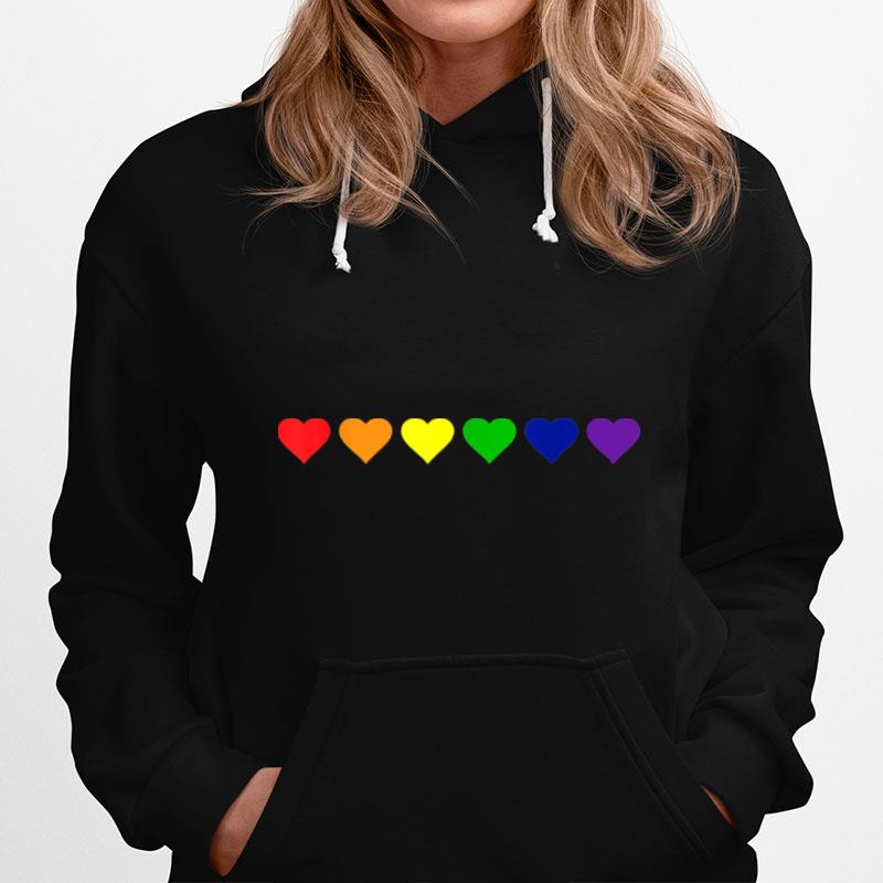 Rainbow Pride Hearts Hoodie