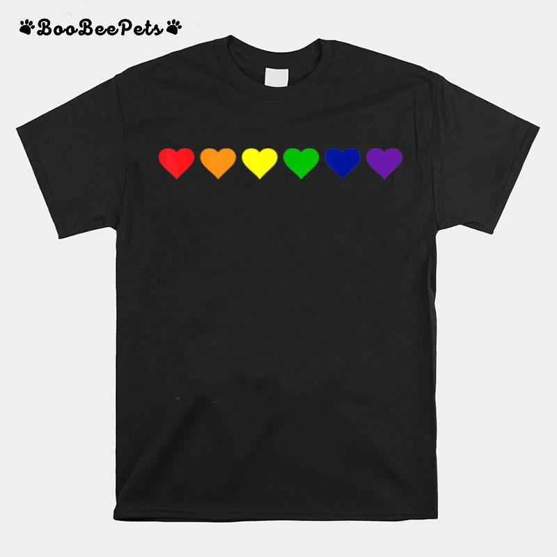 Rainbow Pride Hearts T-Shirt