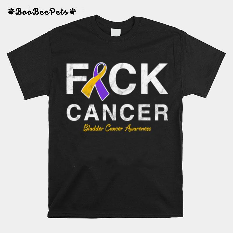 Raise Support Bladder Ribbon Cancer Awareness Pun T-Shirt