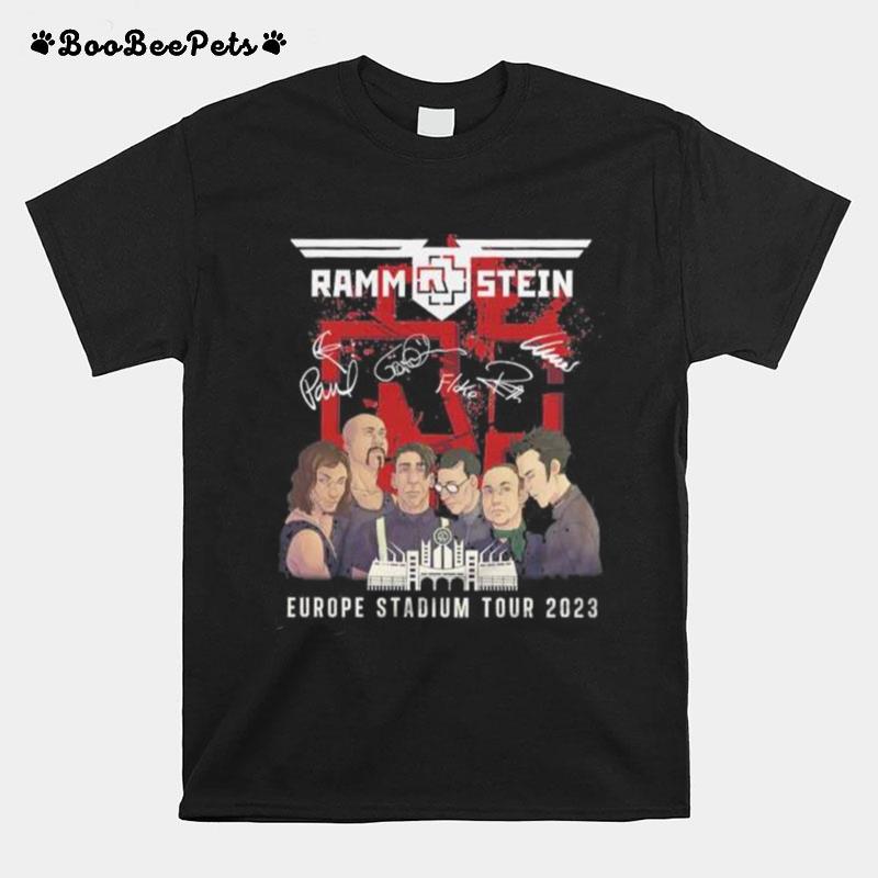Rammstein Europe Stadium Tour 2023 Signatures T-Shirt