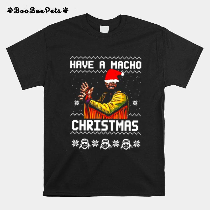 Randy Savage Have A Macho Christmas Vintage Ugly Christmas T-Shirt