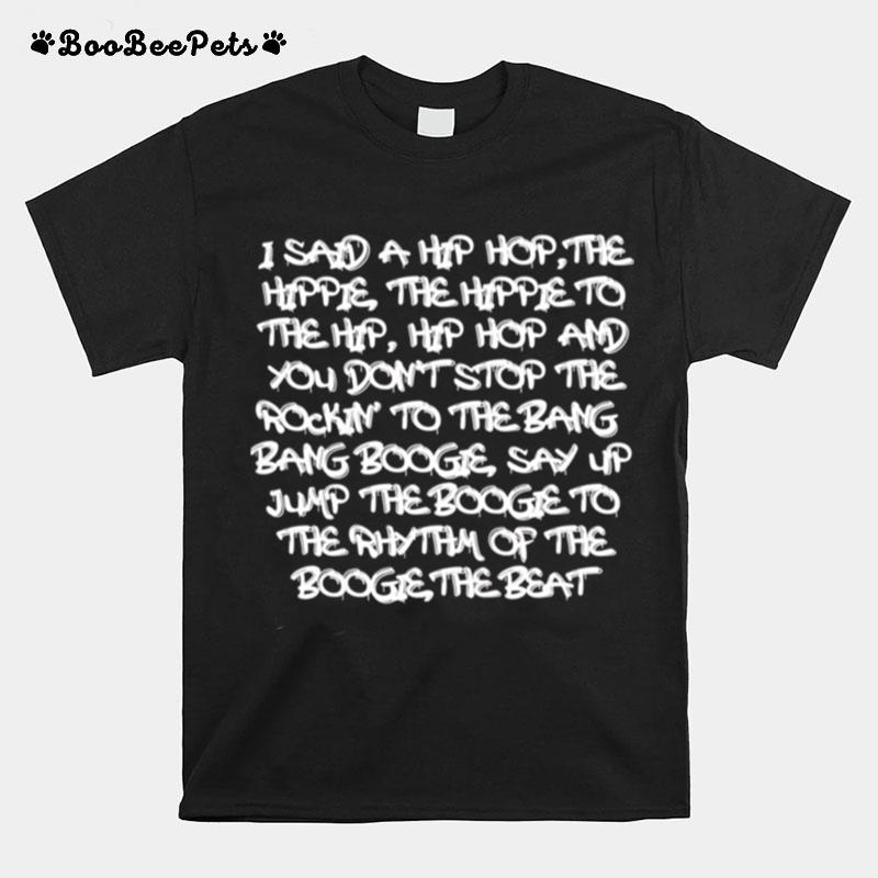 Rap Hip Hop 1980S Lyrics Rhymes T-Shirt