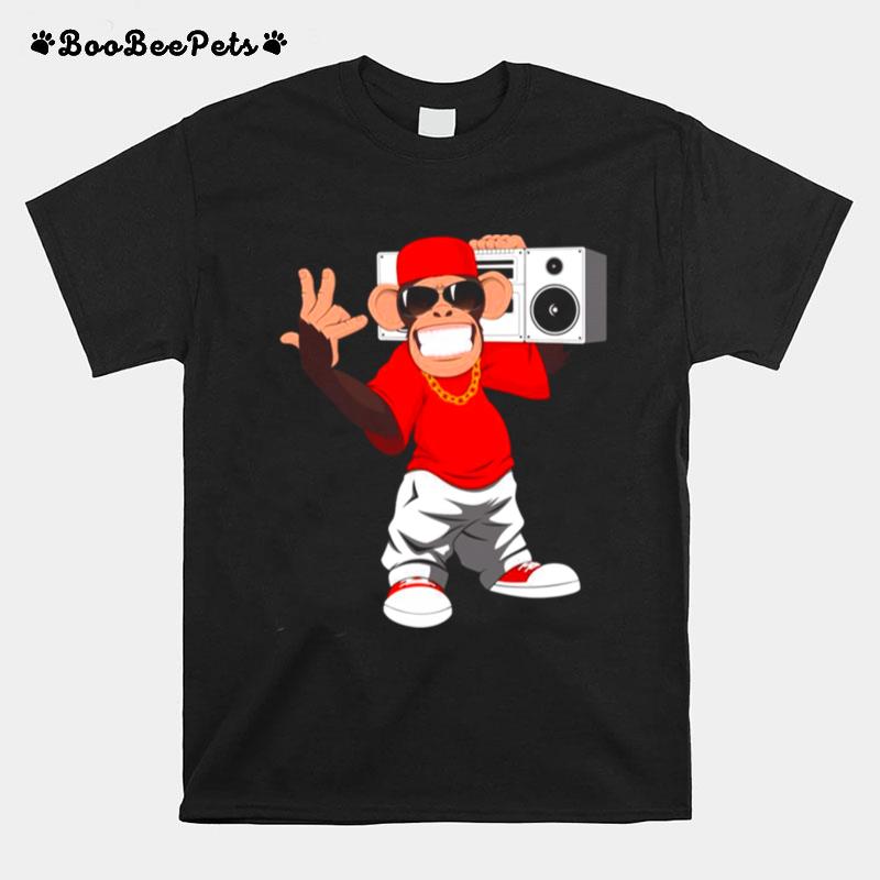 Rap Monkey Gift Hip Hop T-Shirt