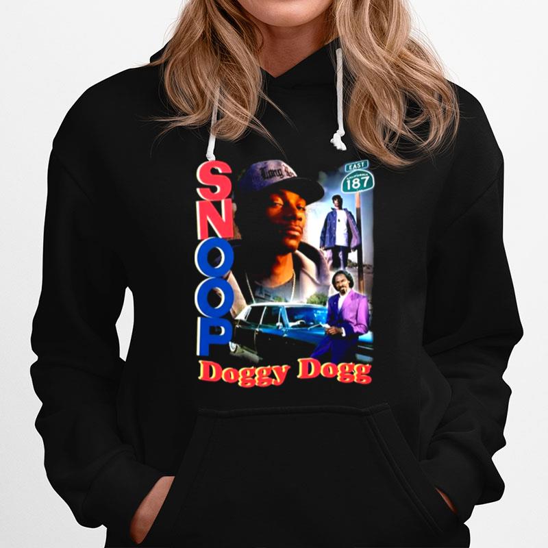 Rap Tee Black Retro 90S Snoop Dogg Hoodie